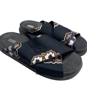 NEW KITH Medallion Cross Strap Slide Sandals